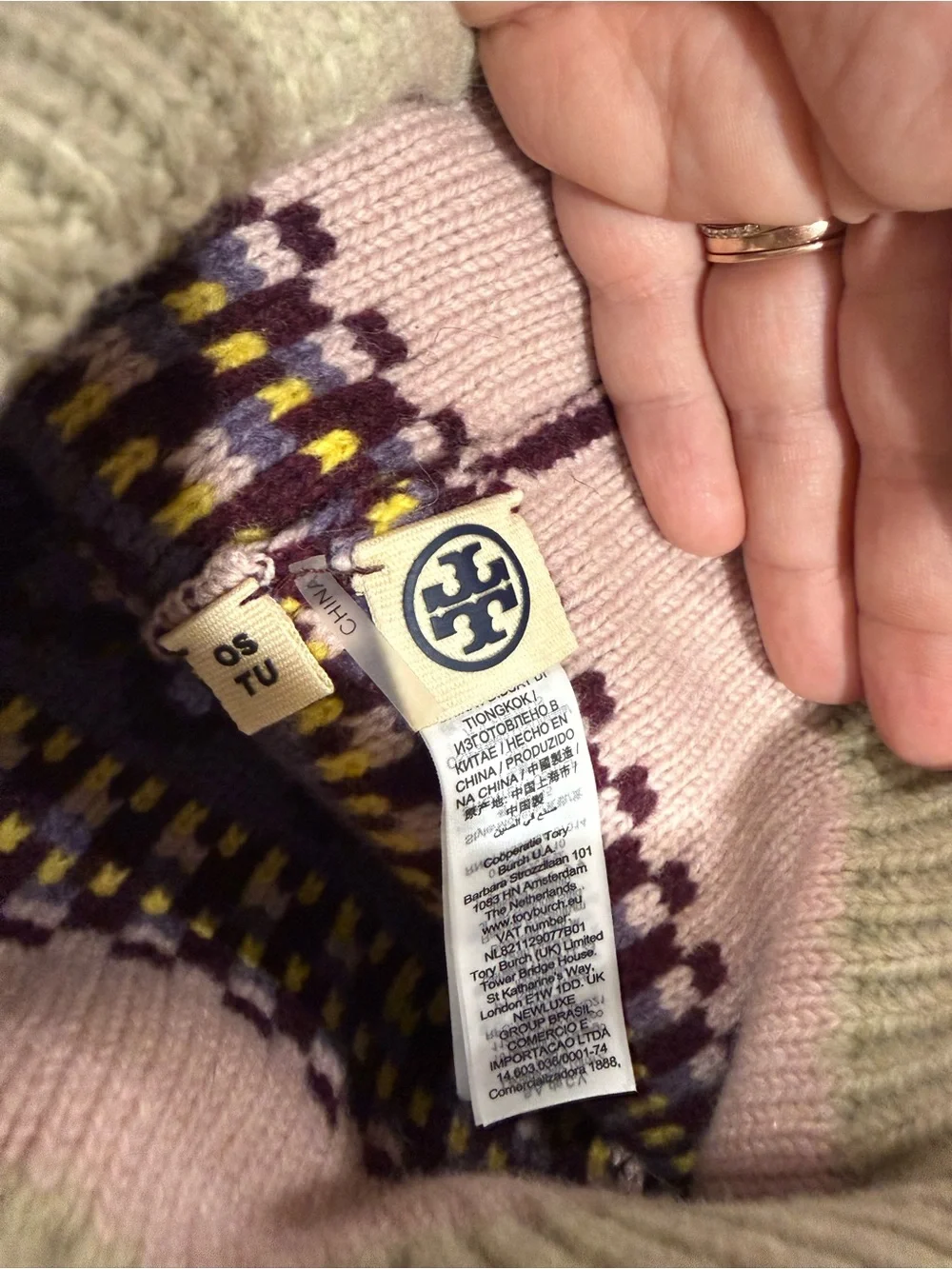 Tory Burch Pom Knit Beanie